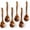 Brown #2, variant on Kiibsot Wooden Spoons, 6 Pack Wooden Spoons, 6.7 inch Ellipse Wooden Ladle Spoon Set for Cooking Mixing Stirring Honey Tea Soda Dessert Coconut Bowl Nonstick Pots Kitchen