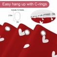 thumbnail image 3 of White Love Shower Curtain, 36" x 72", Heart Valentines Red Waterproof Bathroom Curtain Washable Shower Curtain Set with 12 Hooks, 3 of 9