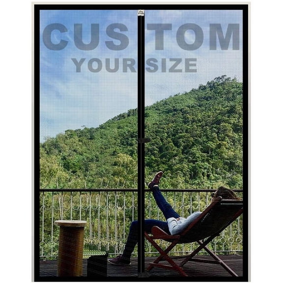 Yotache Customized Magnetic Screen for Door Size 35" - 40" Width, Strengthened Magnet Polyester Mesh for Sliding Door