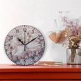 thumbnail image 2 of YAZAOO Decorative Wall Clock Size：25cm Harmony in Bloom Design Pattern Clock, 2 of 10