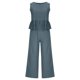 thumbnail image 4 of Conjunto de dos piezas de verano para mujer: top corto sin mangas con volantes y pantalones anchos con bolsillos, tejido ligero de poliéster., 4 of 4