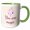 Green/White, variant on 3drose, Sparkle Image with Text of You Are Magic, 11oz Two-tone Green Mug