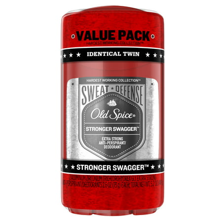 Old Spice Anti-Perspirant & Deodorant Hardest Working Collection Sweat Defense Stronger Swagger 2.6 oz twin (Best Deodorant For Overactive Sweat Glands)