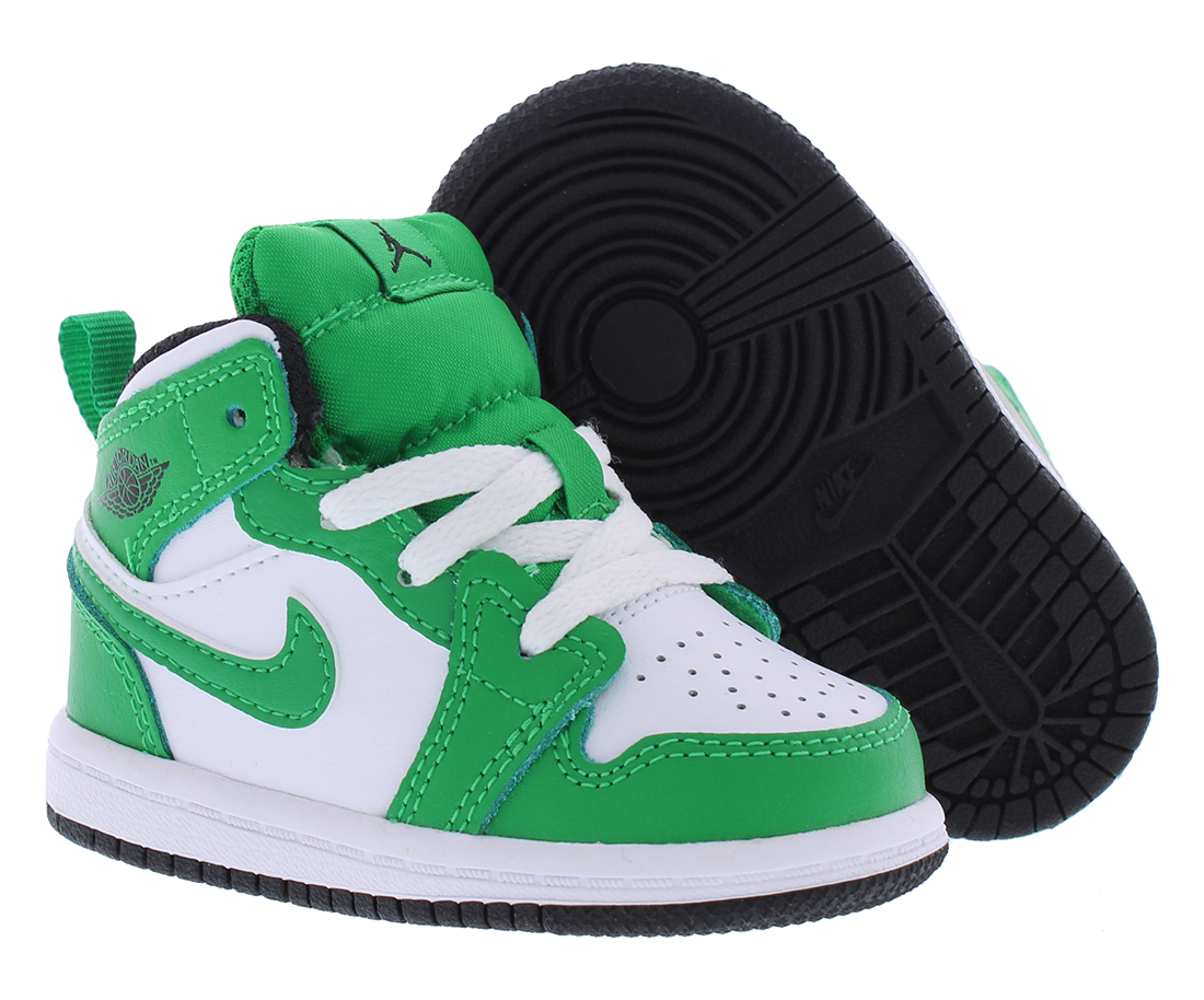 [DQ8425-301] Toddlers Air Jordan Retro 1 Mid 'Lucky Green' (TD)