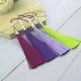 thumbnail image 6 of U8MO 10cm Tassel Trim Pendant Jewelry DIY Earring Alloy Hollow Flower Hat tassel-17# fruit green, 6 of 9