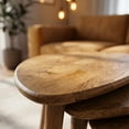thumbnail image 2 of Ultimate Premium Products Mid Century Chestnut Nesting Table Set of 3, 2 of 16