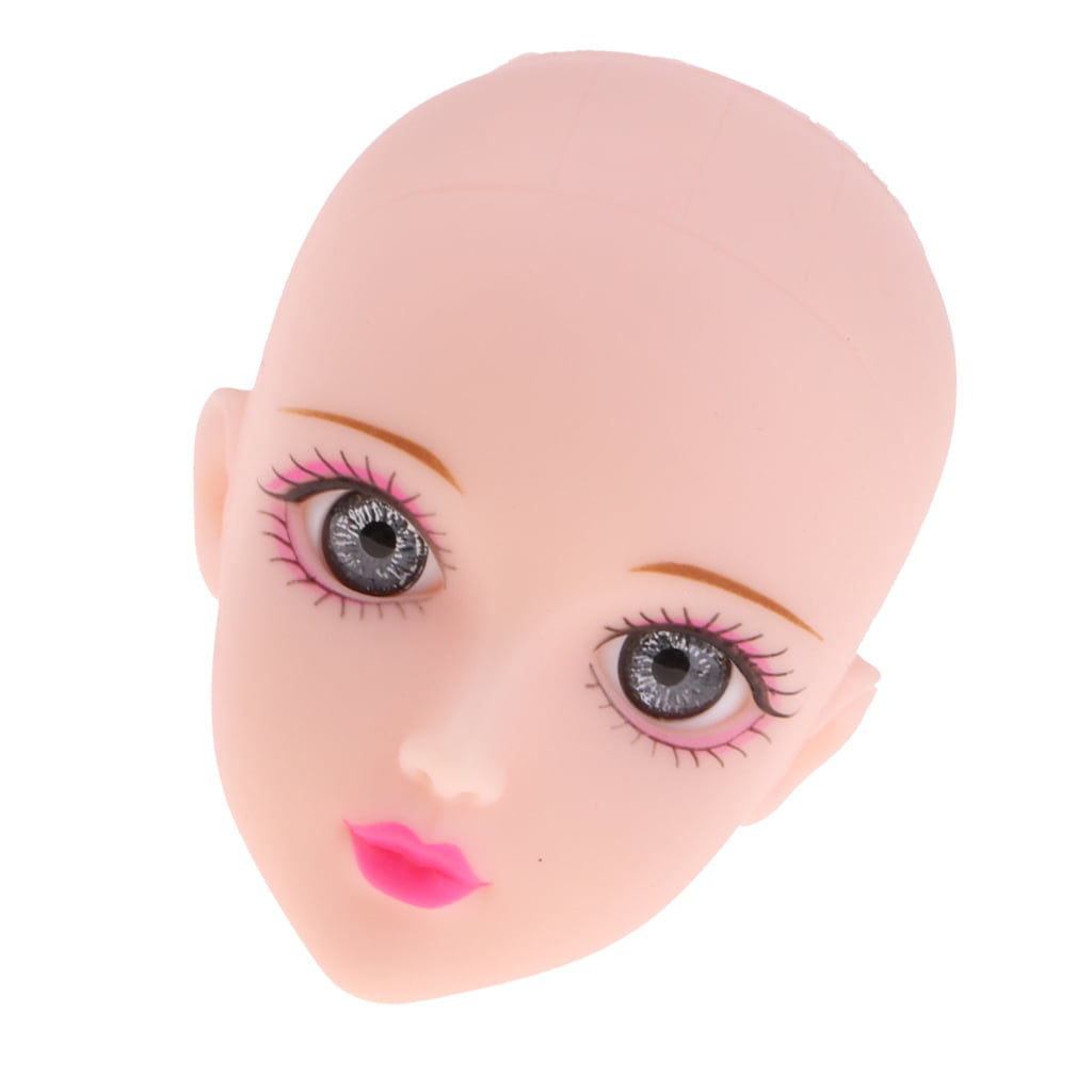 BJD Doll Accs Jointed Makeup Head Sculpt Female with Blue Eyes for 1/6 OB
