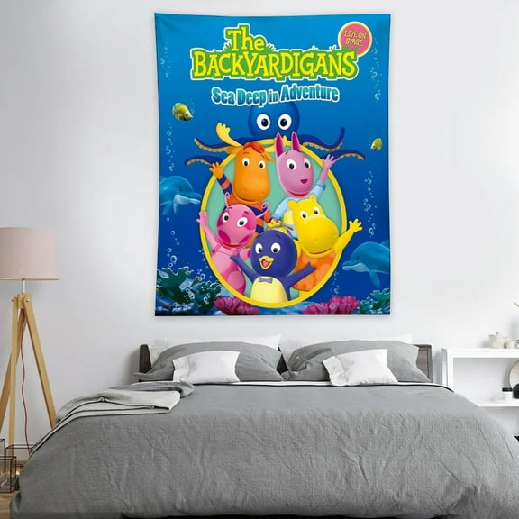 Tapestry for The Backyardigans Bedroom Dorm wall hanging Funny Poster Backgrounds Wall Art Decorations Kids Girls Teens Gifts Cute 40×30 inch