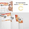 thumbnail image 5 of Realistic Food No Hook Shower Curtain with Snap in Liner Yummy Italy Naples Thin Crust Pizza Waterproof Bathroom Shower Curtain with See Through Top Window for Bathtub 60" x 72", 5 of 9