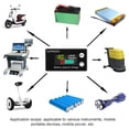 thumbnail image 3 of Litio ácido LiFe PO4 Voltímetro digital Indicador carga batería automóvil Probador voltaje LiFePO4 plomo-Ácido capacidad DC 8V-100V LCD, 3 of 9