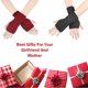 thumbnail image 5 of Guantes sin dedos de invierno - Calentadores de brazo de punto para mujer Guantes con orificio para el pulgar Guantes de tejido cálido medio tejido Xemadio CJWUS-3675, 5 of 7