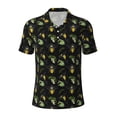 thumbnail image 2 of Daiia Bee Floral Pattern Men’s Polo Shirts,Solid Deck Shirt,Classic Fit, Breathable Cotton Polo for Casual and Sport Wear-4X-Large, 2 of 7