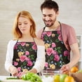 thumbnail image 5 of Pioneer Flower Floral Print Pattern Apron-Garden Aprons for Women with Pockets-Cotton Linen Waterproof Kitchen Cooking Gardening Aprons Adjustable for Kitchen,Cooking,BBQ and Salon 33x27 Inch, 5 of 7