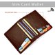 thumbnail image 5 of Funda de cuero para tarjetas de crédito, tarjetero ultrafino, cartera protectora con ventana de identificación, 5 of 6