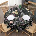 thumbnail image 3 of Pioneer Flower Floral Print Pattern Round Tablecloth 60"x60",Wrinkle Wipeable Table Cloth for Kitchen Dining Room Picnic Patio Party, 3 of 6