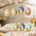 thumbnail image 4 of DefiDgd 12pcs Easter Wooden Hanging Ornaments,Easter Egg Shaped Bunny Painted Pendant Decorations for Spring Holidays Party Farmhouse Home, 4 of 6