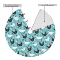 thumbnail image 6 of Cauagu 30" Christmas Tree Skirt Lovely Roosters Pattern Christmas Tree Decorations Tree Mat for Xmas Decorations Occasion Holiday Home Decor -30", 6 of 7
