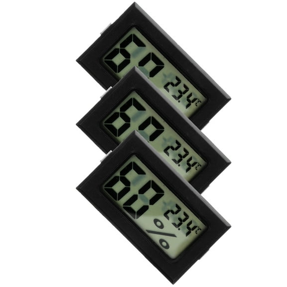 3 Pcs Mini Digital Hygrometer Thermometer for Jars Plants Small Humidity and Temperature Meter