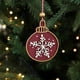 thumbnail image 1 of Colgante de adorno de árbol de Navidad de madera roja • Escena pintada a mano • Decoración con astillas de madera • 10x6x3cm, 1 of 6