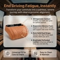 thumbnail image 7 of Universal Memory Foam Car Headrest Neck Pillow, Ergonomic 3D Curve Support for Neck & Shoulder, Adjustable Straps, Breathable Leather Cover for Car, Truck & Office Chair(Orange), 7 of 7