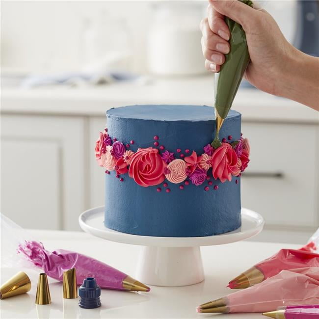 4 Pack Flower Cake Stencils Set For Cake Decorating 