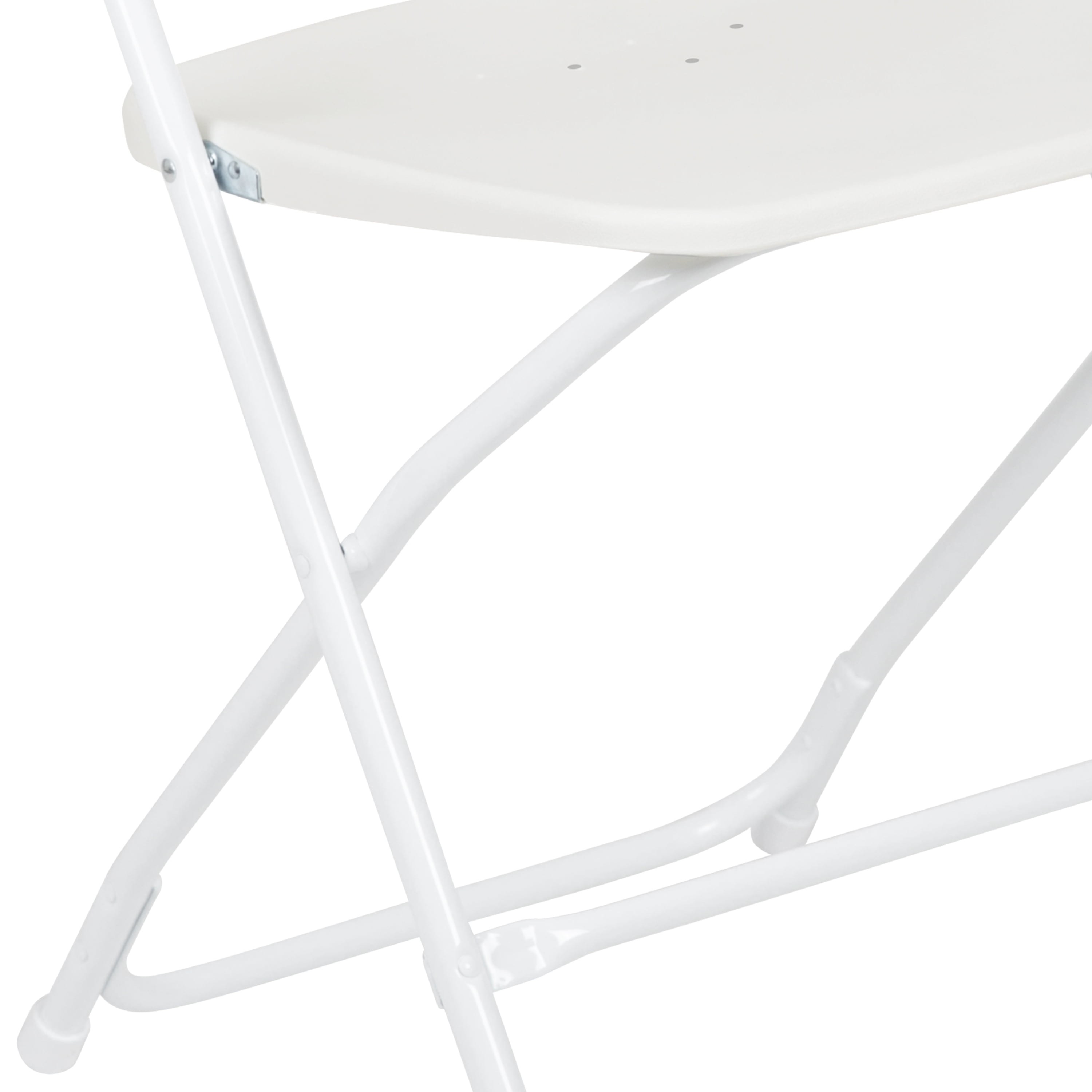 Flash Furniture Hercules Series Plastic Folding Chair White - 4 Pack 650LB Weight Capacity Comfortable Event Chair-Lightweight Folding Chair