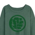 thumbnail image 3 of Marvel Hulk - Fist Symbol - Women's French Terry Pullover Sweatshirt, 3 of 5