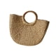 thumbnail image 4 of Bolso de mano de playa tejido con asa, hecho a mano, versátil, tejido a mano, bolso de mano de paja para mujer, para viajes, playa de verano S, 4 of 8