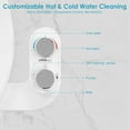 thumbnail image 2 of LIVINGbasics Hot and Cold Water Toilet Bidet, Non-Electric Ultra-Slim Bidet Toilet, Self-Cleaning Dual Nozzles for Frontal & Rear Wash, Toilet Bidet Attachment Adjustable Water Pressure Temperature, 2 of 8