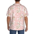 thumbnail image 5 of Wukai Easter Bunny Men's Casual Short-Sleeve Button Down Shirt - Lightweight Summer Dress Shirt for Daily Wear-3X-Large, 5 of 7