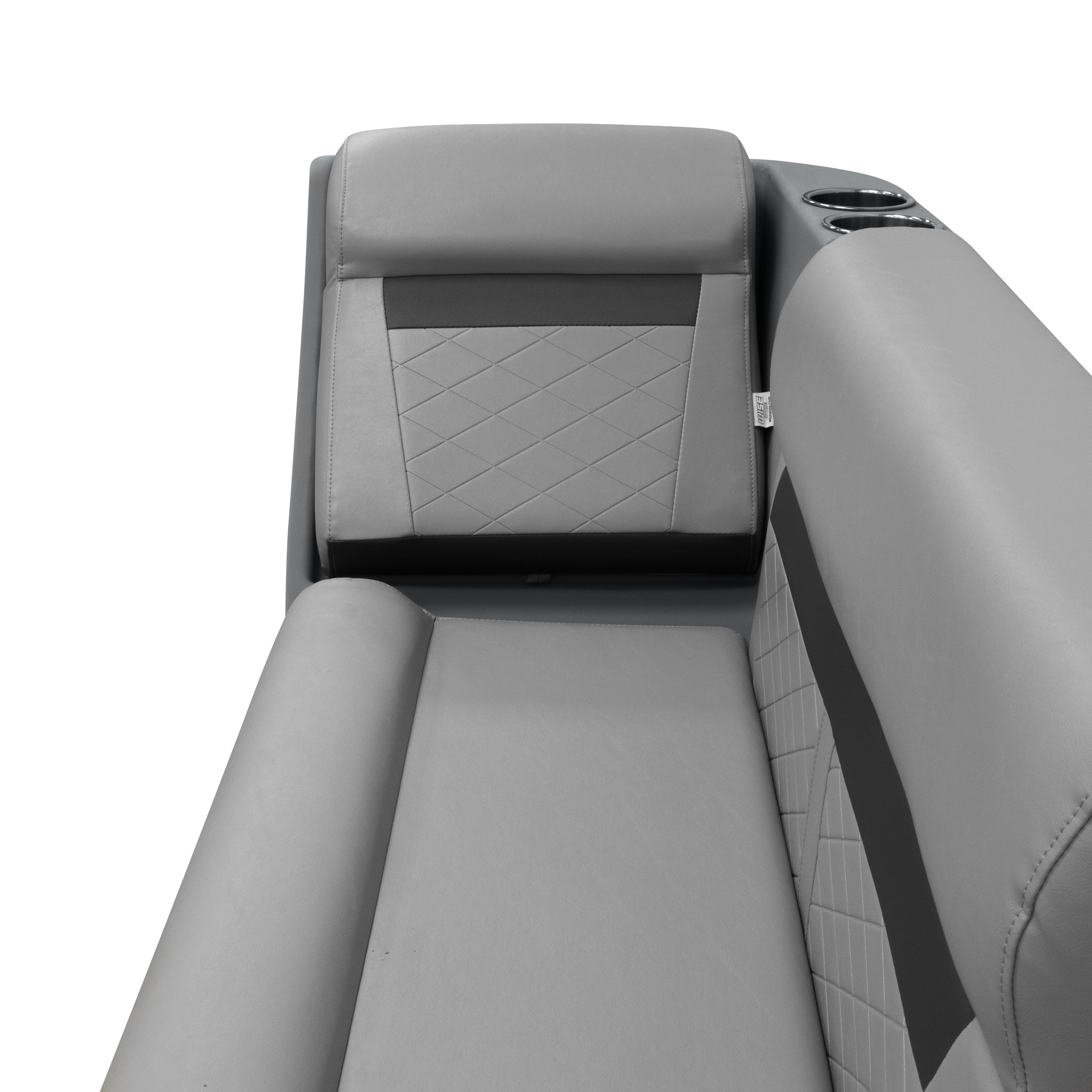 Wise DLX1305R-1905 DLX Series Pontoon Right Radius Lean Back Recliner - Marble / Reef Stone