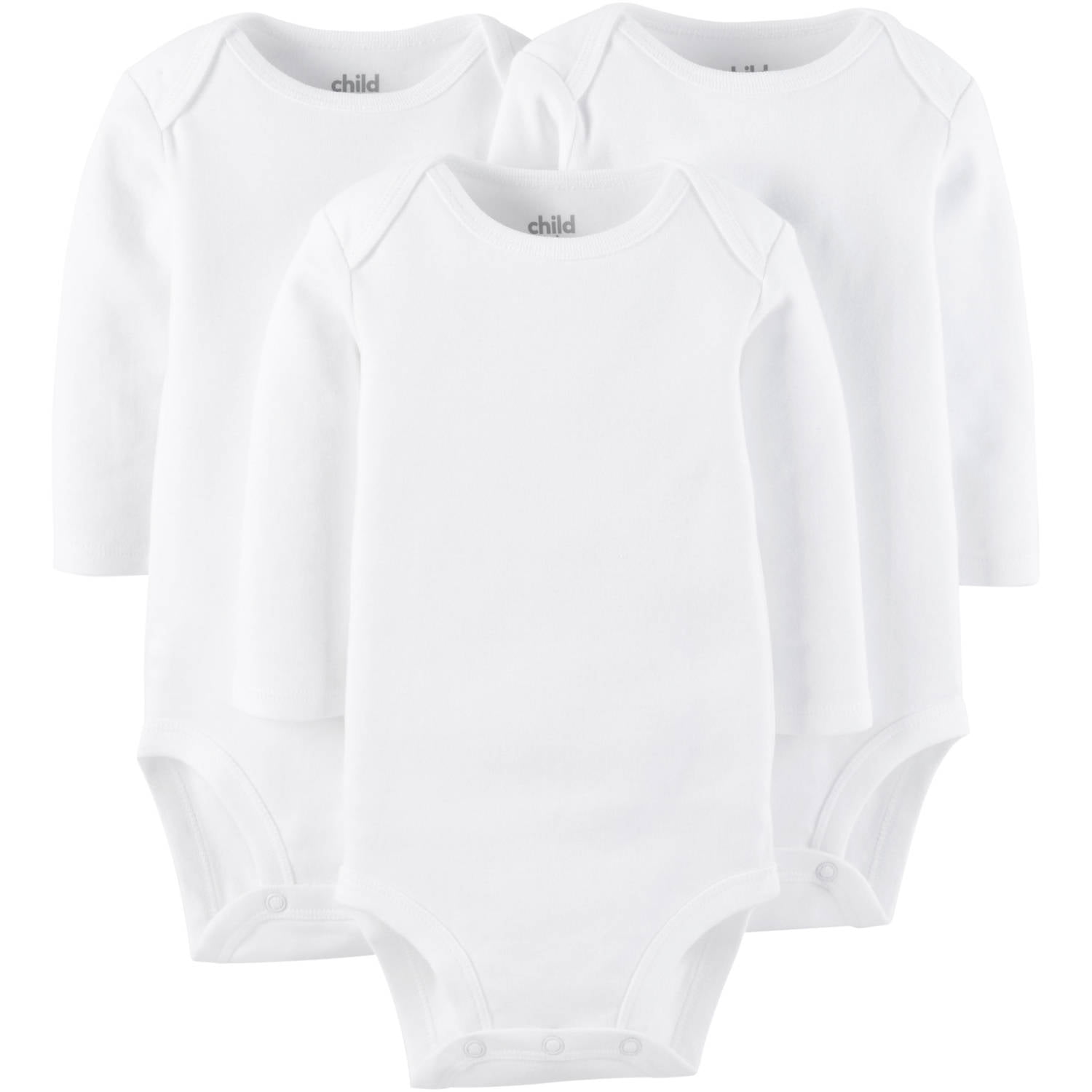 Child Of Mine Newborn Baby Boy, Girl or Unisex Long Sleeve Bodysuit, 3 ...
