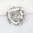 thumbnail image 4 of Mujeres Cristal Perla Lazo Flor Bufanda Hebilla Chal Soporte Anillo Bufandas Cárdigan Clips de círculo abierto Broche multifuncional Joyería, 4 of 5