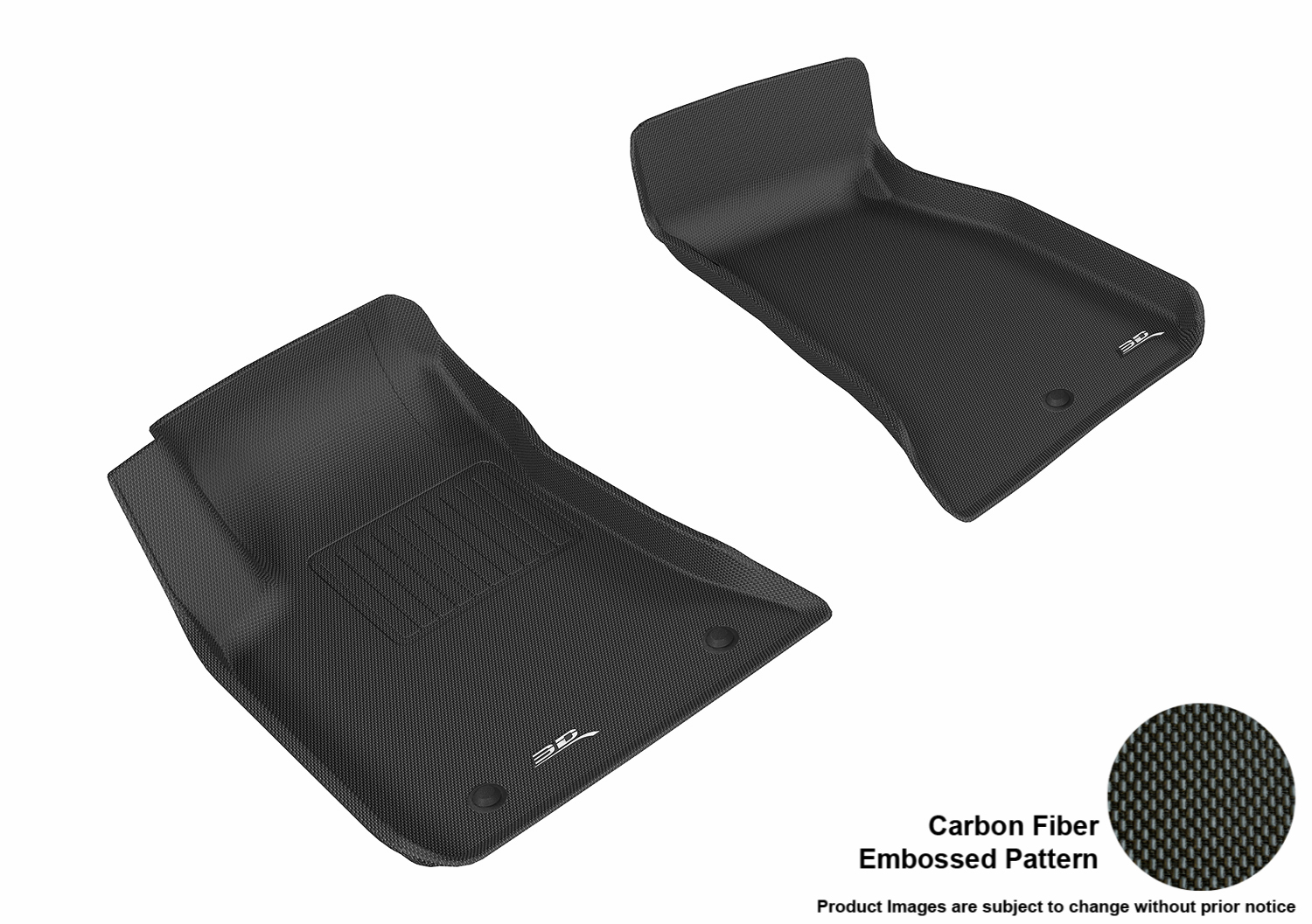 3D MAXpider 20112016 Dodge Challenger Front Row All Weather Floor Mats