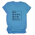 thumbnail image 3 of Camiseta holgada de manga corta con estampado de letras MA Mama Mom Bruh: estampado de letras moderno, cómoda y casual., 3 of 3