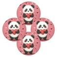 thumbnail image 5 of WOBOGO Panda Holding A Heart Pattern Round Placemats Set of 6 Heat Resistant Washable Kitchen Table Decorations 15.4in, 5 of 7