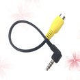 thumbnail image 2 of 2.5mm to RCA Lightweight Cable Converter GPS Tablet Extension Space Saving Reverse Camera Rear View Easy Install for Car DVR (Black), 2 of 2