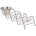 thumbnail image 4 of 1Pc Household Pancake Holder Stainless Taco Rack Display Stand with Cup (Silver), 4 of 8