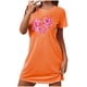 thumbnail image 2 of Camisón corto de talla grande para mujer, camisón de manga corta con estampado de pecho a la moda, camisón para mujer, 2 of 7