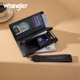 thumbnail image 4 of Wrangler Womens Wallet Small Rfid Blocking Wristlet Wallets Cute Bifold Ladies Wallet with Zipper Pocket, Black, 4 of 6