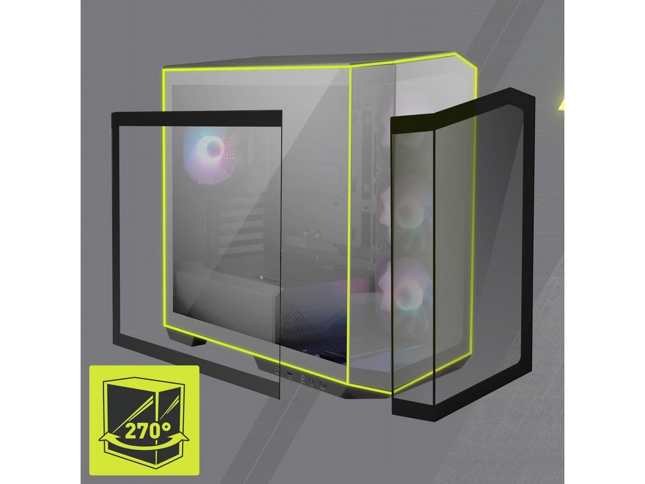 MSI PANO M100R PZ Micro-ATX Computer Case, Black