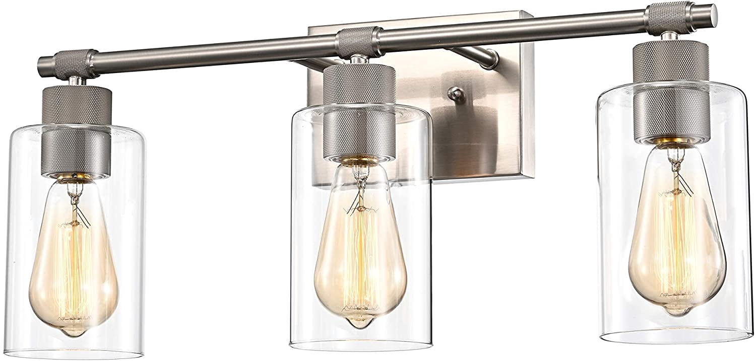 RADIANCE Goods Contemporary 3 Light Brushed Nickel Bath Vanity Fixture