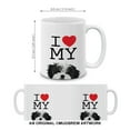 thumbnail image 4 of WIRESTER 11 Oz Ceramic Tea Cup Coffee Mug, I Love My Black White Shih Tzu Dog, 4 of 7