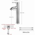 thumbnail image 5 of Bathroom Sink Faucet with High Spout, Adjustable Hot and Cold Mixer Tap, Chrome Plated Brass (Lifetime Warranty) (Silver Gray), 5 of 5