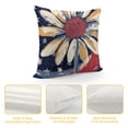 thumbnail image 4 of YINGXI Let Ring White Flower Throw Pillow Covers, USA Flag Cushion Case for Sofa Couch 18x18in, 4 of 5