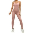 thumbnail image 2 of Mono deportivo sin espalda con cruce en la espalda para mujer Mono de yoga Ropa deportiva Cintura elástica, 2 of 7