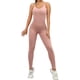 thumbnail image 2 of Mono deportivo sin espalda con cruce en la espalda para mujer Mono de yoga Ropa deportiva Cintura elástica, 2 of 8
