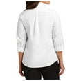 thumbnail image 2 of Mafoose Women's 3/4 Sleeve Uniforms Carefree Poplin Shirt White 2X-Large, 2 of 4
