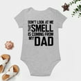 thumbnail image 4 of Don’t Look at Me That Smell Is Coming From Dad - Baby Clothes - Funny Newborn Bodysuit Outfits for Boys And Gray-style-1 9months, 4 of 7