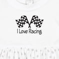 thumbnail image 4 of Inktastic I Love Racing Girls Baby Dress, 4 of 5